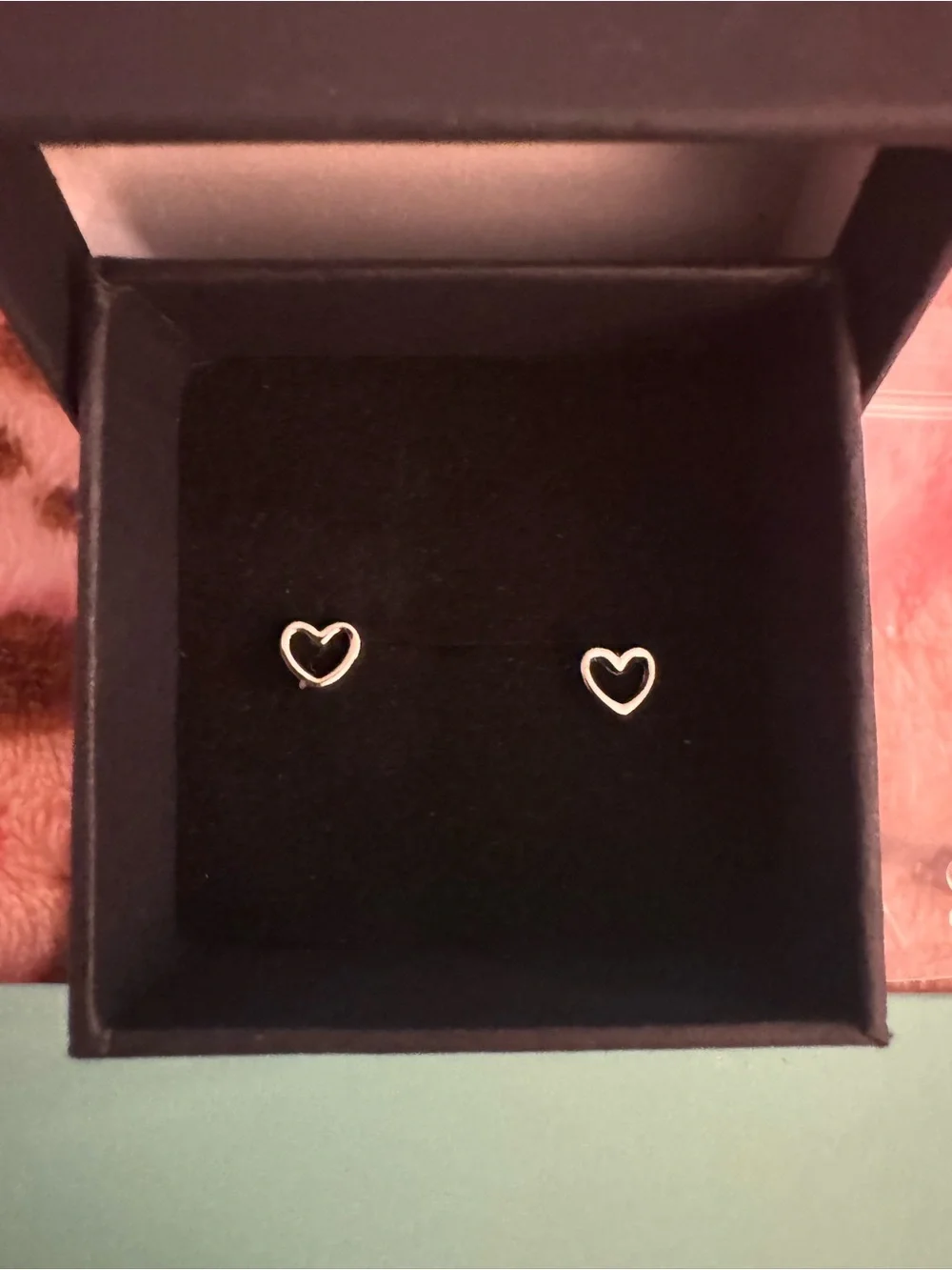 Classic Silver Heart Stud Earrings - Delicate Open Heart